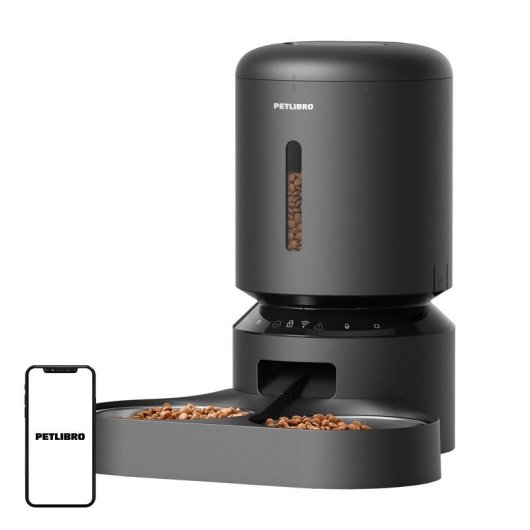 Distribuidor de Comida Petlibro Granary PL-AF103-36B 5L Wi-Fi Duplo Preto