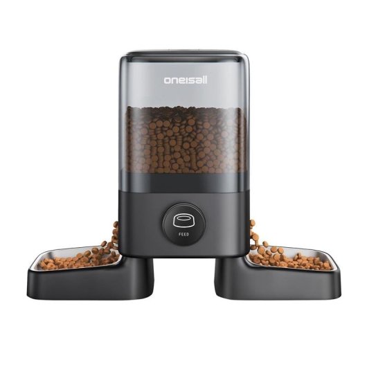 Dispensador de Comida Inteligente Oneisall PF09 5L Doble para 2 Mascotas