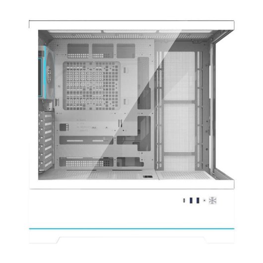 Caixa PC Darkflash DY451 PRO Branca + 1 Ventilador ARGB