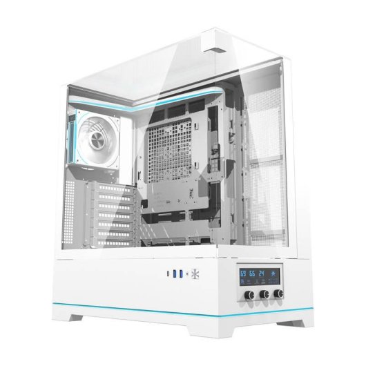 Boîtier PC Darkflash DY450 PRO Blanche ATX Big Tower avec 1 ventilateur ARGB