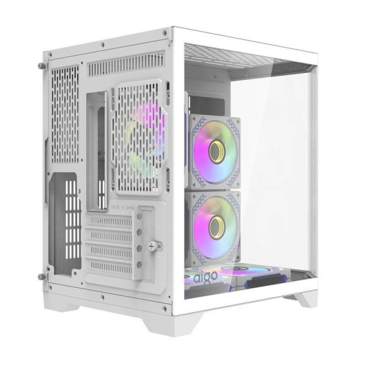 Caja PC Darkflash FT350 Mini Tower Blanca con 5 Ventiladores ARGB