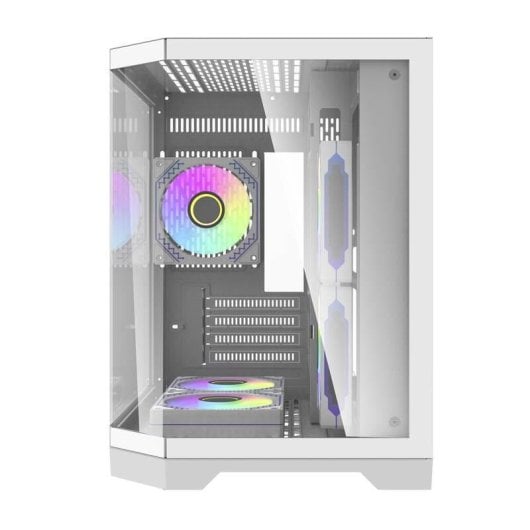 Caja PC Darkflash FT350 Mini Tower Blanca con 5 Ventiladores ARGB