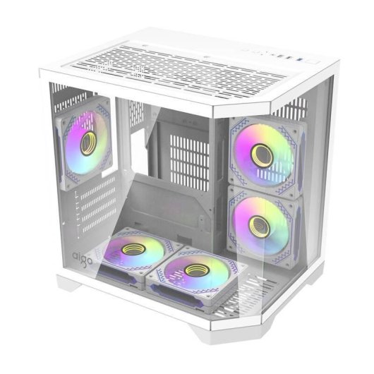 Caja PC Darkflash FT350 Mini Tower Blanca con 5 Ventiladores ARGB