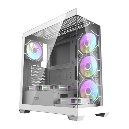 Boîtier PC Darkflash DS900 Blanc avec 7 Ventilateurs ARGB