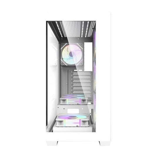 Boîtier PC Darkflash DS900 Blanc avec 7 Ventilateurs ARGB