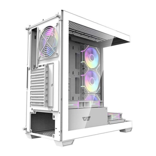 Boîtier PC Darkflash DS900 Blanc avec 7 Ventilateurs ARGB