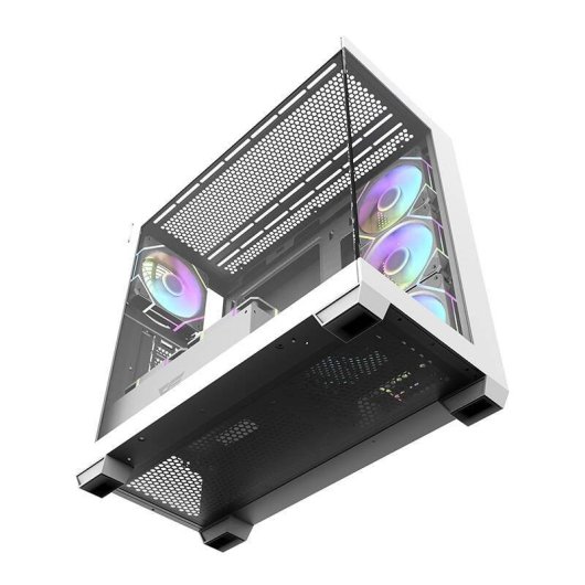 Boîtier PC Darkflash DS900 Blanc avec 7 Ventilateurs ARGB