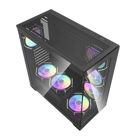 PC-Gehäuse Darkflash DS900 Schwarz Mid Tower mit 7 ARGB-Lüftern