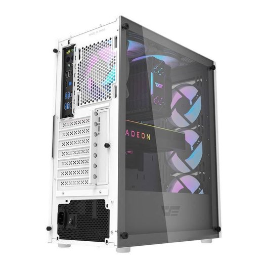 Boîtier PC Darkflash DK352 Plus Blanc + 4 Ventilateurs ARGB