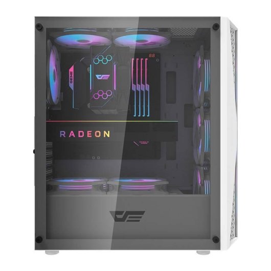 Boîtier PC Darkflash DK352 Plus Blanc + 4 Ventilateurs ARGB