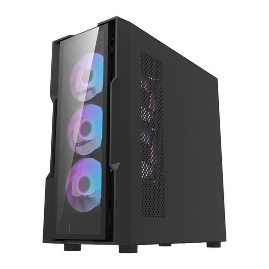 Caja PC Darkflash DK431 Vidrio Templado Negro + 4 Ventiladores RGB