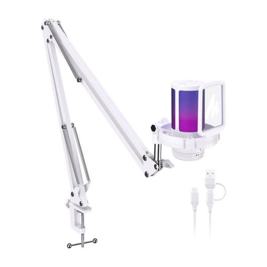 Micrófono Maono DGM20S USB cardioide con cancelación de ruido y brazo ajustable
