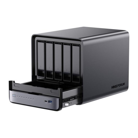 Mini PC Minis Forum NAS N5 Pro AMD Ryzen AI 9 HX Pro 370/32GB/128GB SSD/Radeon 890M/MinisCloud OS