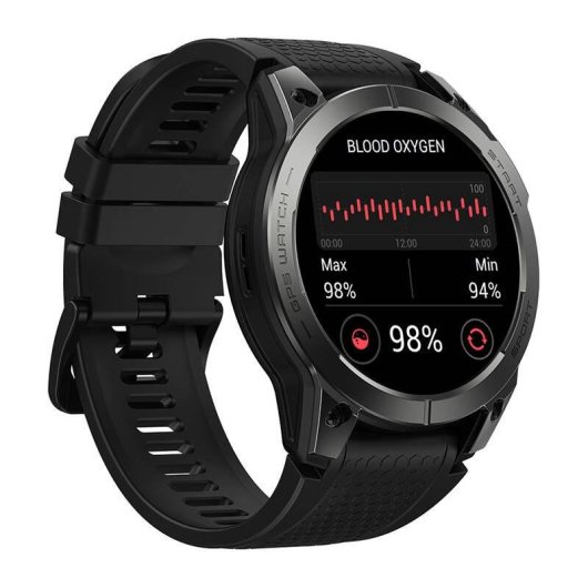 Zeblaze Stratos 3 Pro Bluetooth GPS 1,43'' Noir Bracelet Unique IP68 SpO2 Cardiofréquencemètre