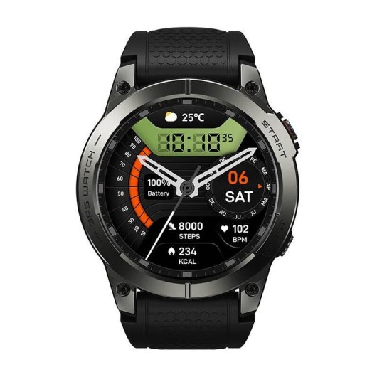 Zeblaze Stratos 3 Pro Bluetooth GPS 1,43'' Noir Bracelet Unique IP68 SpO2 Cardiofréquencemètre