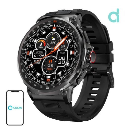 COLMi V69 Bluetooth 1,85" Preto Tamanho Único IP68 SpO2 Cardiofrequencímetro Monitor Sono