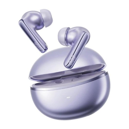 Auriculares QCY MeloBuds N70 Lite inalámbricos Bluetooth con Cancelación de Ruido, Micrófono AI y resistencia IPX5 Morado