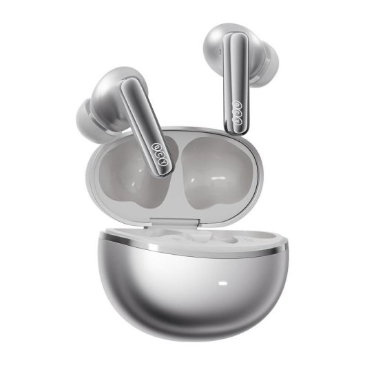 Auriculares QCY MeloBuds N70 sem fios Bluetooth com Cancelamento de Ruído e IPX5 Titânio