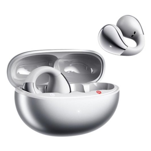 Auriculares QCY Crossky Clip C30S inalámbricos Bluetooth 6.0 con cancelación de ruido y protección IPX5 plata