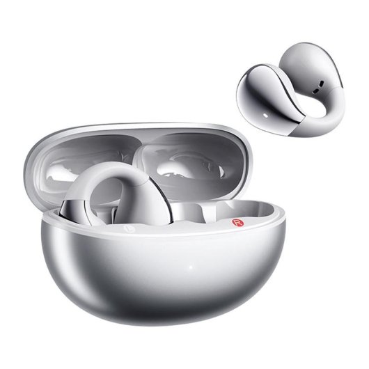 Auriculares QCY Crossky Clip C30S inalámbricos Bluetooth 6.0 con cancelación de ruido y protección IPX5 plata
