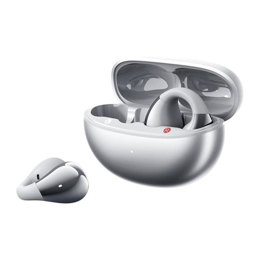 Auriculares QCY Crossky Clip C30S inalámbricos Bluetooth 6.0 con cancelación de ruido y protección IPX5 plata
