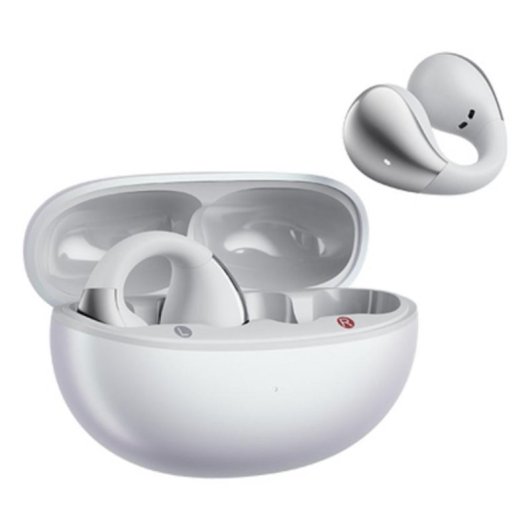 Auriculares QCY Crossky Clip C30S inalámbricos Bluetooth 6.0 con cancelación de ruido y protección IPX5 blancos