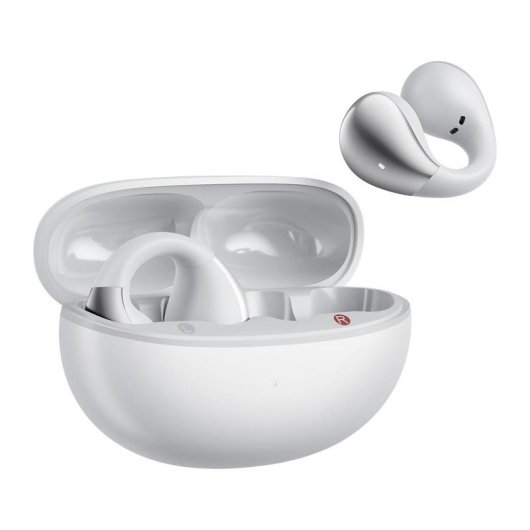 Auriculares QCY Crossky Clip C30S inalámbricos Bluetooth 6.0 con cancelación de ruido y protección IPX5 blancos