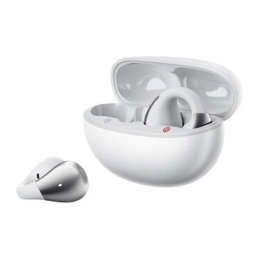Auriculares QCY Crossky Clip C30S inalámbricos Bluetooth 6.0 con cancelación de ruido y protección IPX5 blancos