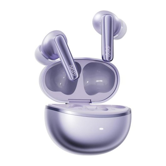 Auriculares QCY MeloBuds N70 inalámbricos Bluetooth con Cancelación de Ruido, Micrófono y protección IPX5, púrpura