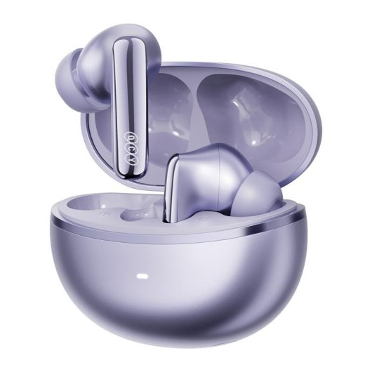 Auriculares QCY MeloBuds N70 inalámbricos Bluetooth con Cancelación de Ruido, Micrófono y protección IPX5, púrpura
