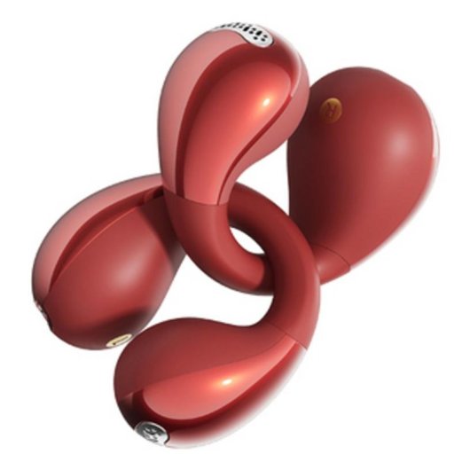 Auriculares QCY Crossky Clip C30S inalámbricos Bluetooth 6.0 con cancelación de ruido y protección IPX5 rojos