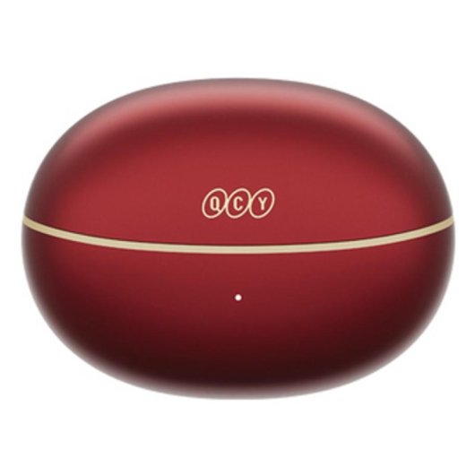 Auriculares QCY Crossky Clip C30S inalámbricos Bluetooth 6.0 con cancelación de ruido y protección IPX5 rojos