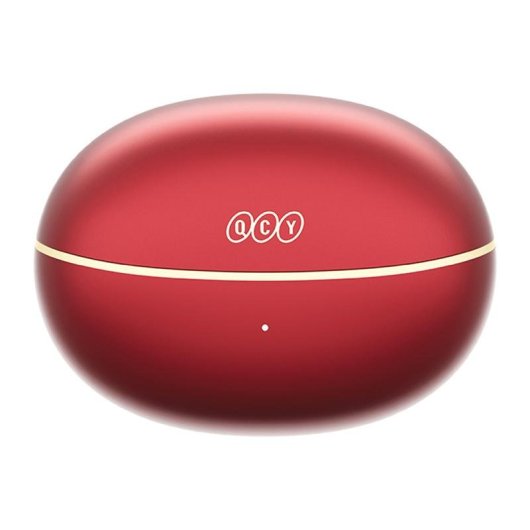 Auriculares QCY Crossky Clip C30S inalámbricos Bluetooth 6.0 con cancelación de ruido y protección IPX5 rojos