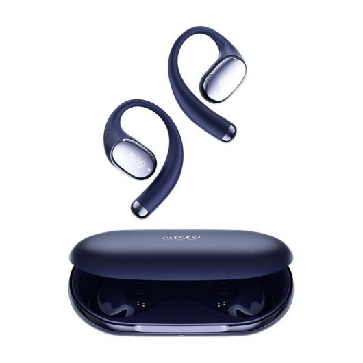 Auriculares QCY Crossky R70 inalámbricos Bluetooth TWS con Cancelación de Ruido y 52h autonomía azul