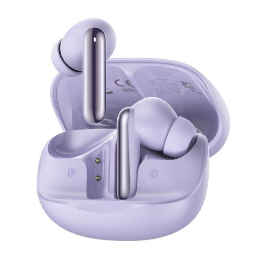 Auriculares QCY Melobuds N50 inalámbricos Bluetooth con Cancelación de Ruido ANC y micrófono, color púrpura
