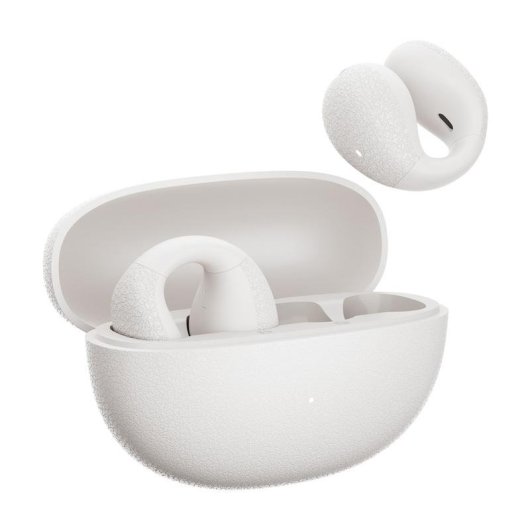 Auriculares QCY Crossky C10 inalámbricos Bluetooth 5.4 con micrófono y control táctil blancos