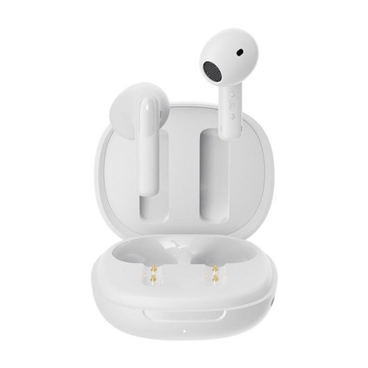 Auriculares QCY AilyBuds E20 HT13 inalámbricos Bluetooth con Cancelación de Ruido y micrófono blanco