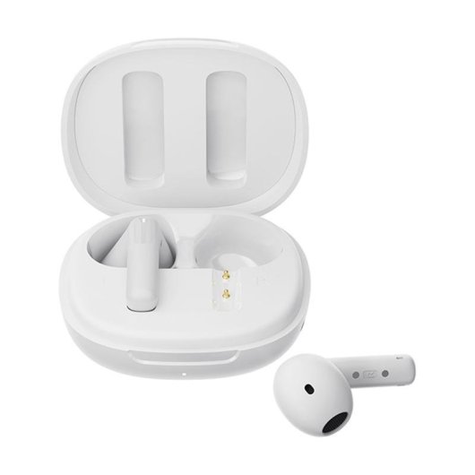 Auriculares QCY AilyBuds E20 HT13 inalámbricos Bluetooth con Cancelación de Ruido y micrófono blanco
