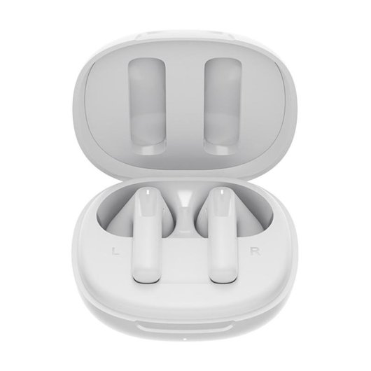 Auriculares QCY AilyBuds E20 HT13 inalámbricos Bluetooth con Cancelación de Ruido y micrófono blanco