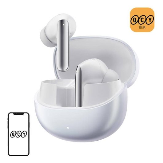 Auriculares QCY MeloBuds Pro HT08 inalámbricos Bluetooth con Cancelación de Ruido ANC y 34h autonomía blancos