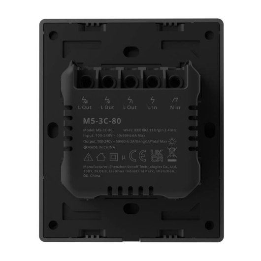 Interruptor Inteligente Sonoff M5-3C-80 WiFi Compatible Alexa Google Siri