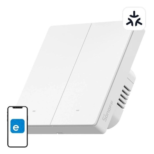 Interruptor inteligente Sonoff M5-2C-86W WiFi Matter compatible Alexa Google Home