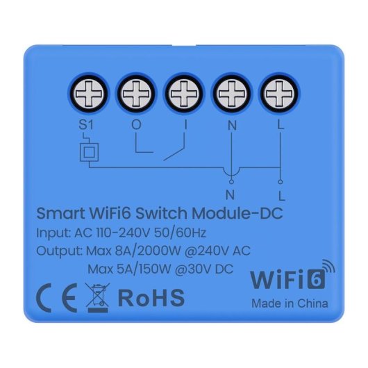 Relé Wi-Fi Avatto WSM20DC WiFi 6 Control iluminación Empotrable