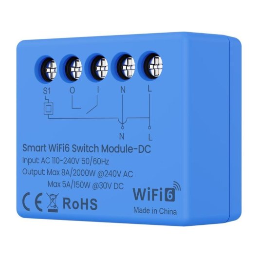 Relé Wi-Fi Avatto WSM20DC WiFi 6 Control iluminación Empotrable
