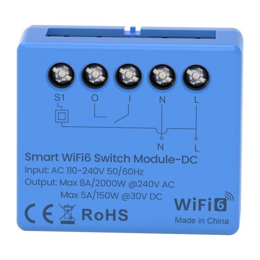 Relé Wi-Fi Avatto WSM20DC WiFi 6 Control iluminación Empotrable