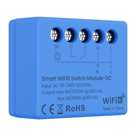 Relé Wi-Fi Avatto WSM20DC WiFi 6 Control iluminación Empotrable
