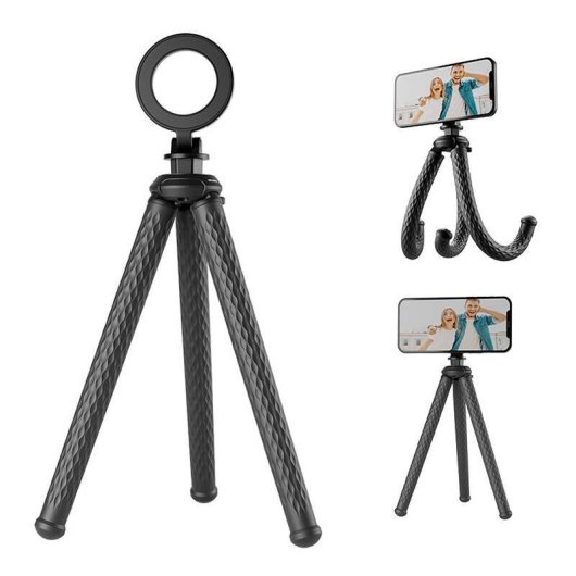 Soporte flexible para teléfonos Telesin con imanes MagSafe negro