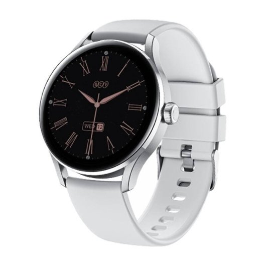 QCY Elite Bluetooth 1,19" Plata Correa Plata IPX8 SpO2 Pulsómetro Sueño