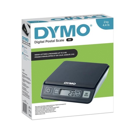Bilancia Postale Digitale DYMO M2 2 kg USB LCD Nero