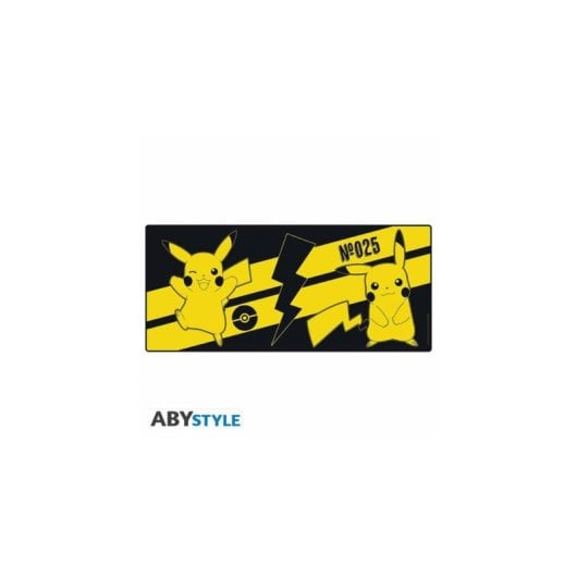 Mauspad ABYstyle Pokémon XXL 900 x 400 mm Schwarz und Gelb